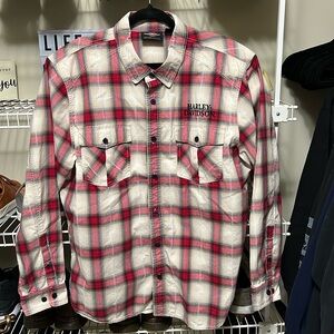 Authentic Harley Davidson long sleeve button up shirt